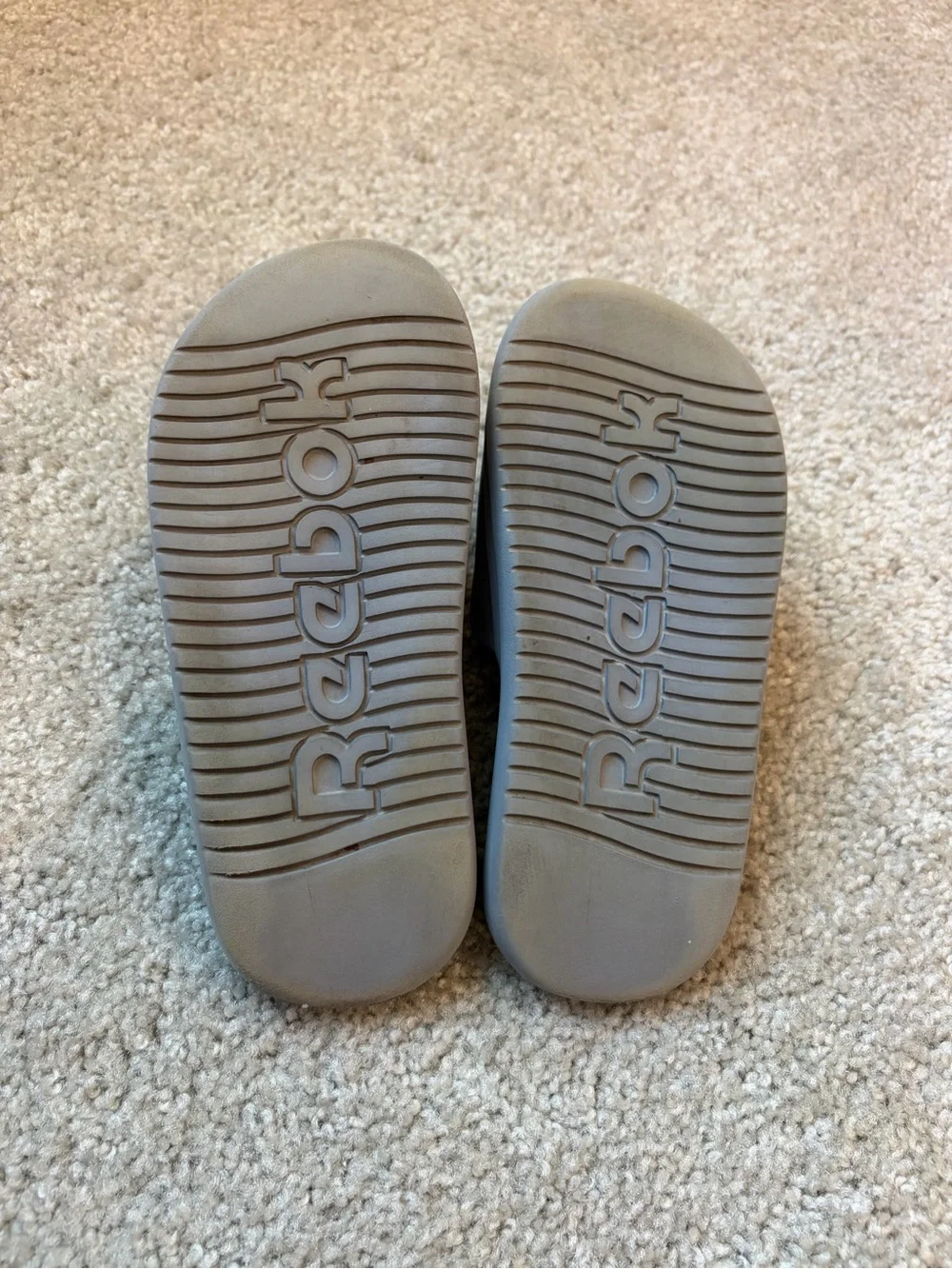 Reebok Kids Gray and Black Slide Sandals